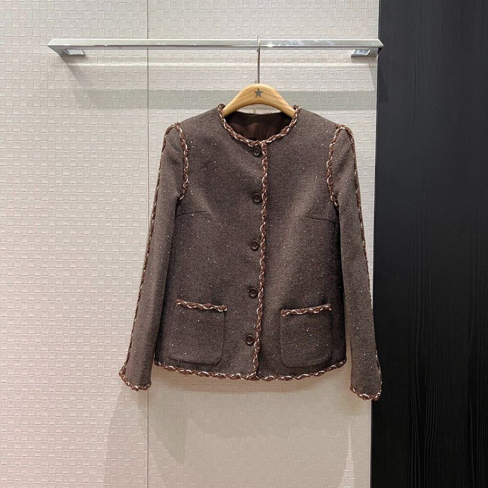 Loro Piana crew neck wool jacket